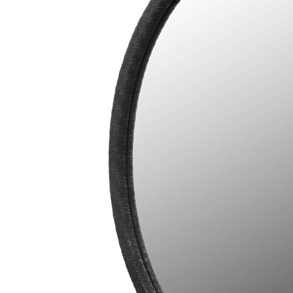 Ebern Designs Deverel Simple Design Oval Wood Frame Wall Mirror for